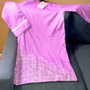 Pakistani Alkaram purple kurta